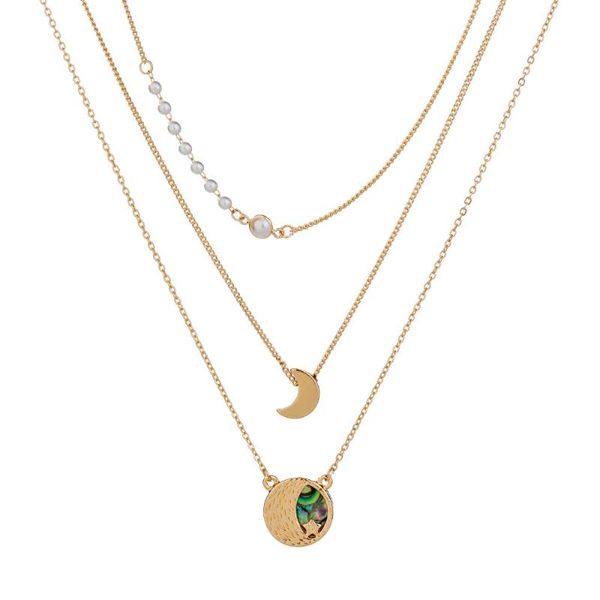pendant necklaces est layers necklace for women personality abalone shell star moon gold chains charms good quality, Silver
pendant necklaces est layers necklace for women personality abalone shell star moon gold chains charms good quality, Silver
