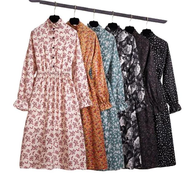 casual dresses women korean style autumn dress lady long sleeve bow shirt female vintage dot print chiffon elegant midi dress231, Black;gray
casual dresses women korean style autumn dress lady long sleeve bow shirt female vintage dot print chiffon elegant midi dress231, Black;gray