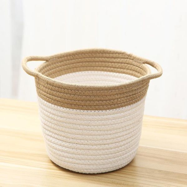 cotton rope literary woven storage bucket deskdebris cleaning basket and simple laundry bags
cotton rope literary woven storage bucket deskdebris cleaning basket and simple laundry bags