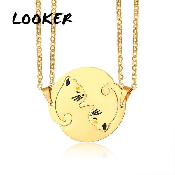 pendant necklaces cute interlocked cat pet pendants for couple gifts stainless steel puzzle shaped collar his and her, Silver
pendant necklaces cute interlocked cat pet pendants for couple gifts stainless steel puzzle shaped collar his and her, Silver