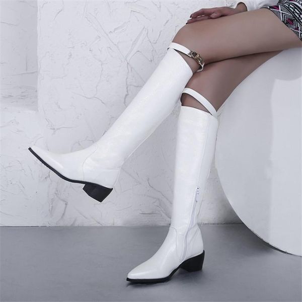 boots pxelena 2022 winter women knee high riding western cowboy chunky med heels metal decor belt biker shoes large size 34-46, Black
boots pxelena 2022 winter women knee high riding western cowboy chunky med heels metal decor belt biker shoes large size 34-46, Black