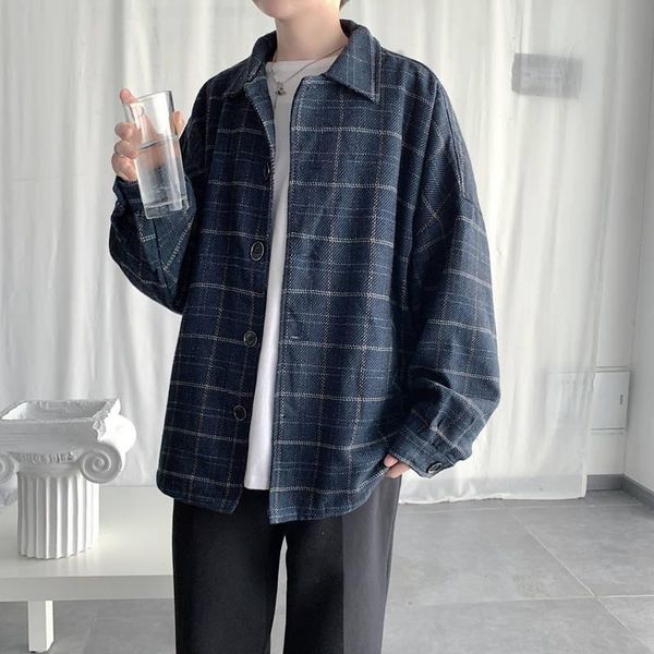 men's jackets autumn winter plaid jacket men oversized korea style fashion clothes casual streetwear coat designer casaco masculino, Black;brown
men's jackets autumn winter plaid jacket men oversized korea style fashion clothes casual streetwear coat designer casaco masculino, Black;brown