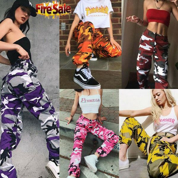 fashion womens camo cargo trousers casual pant military army combat camouflage high waist hip hop long pants capris women's &, Black;white
fashion womens camo cargo trousers casual pant military army combat camouflage high waist hip hop long pants capris women's &, Black;white