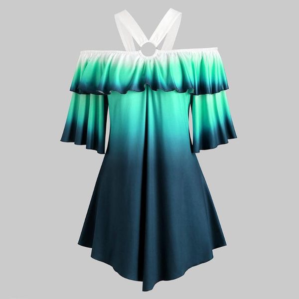 feitong blouse shirt 2021 elegant women plus size short sleeve gradient print backless pullover streetwear women's blouses & shirts, White
feitong blouse shirt 2021 elegant women plus size short sleeve gradient print backless pullover streetwear women's blouses & shirts, White