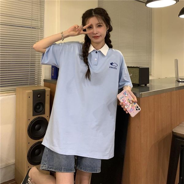 women's t-shirt t-shirts japanese kawaii ladies ulzzang cloud embroidered loose tshirt female korean harajuku clothes for women, White
women's t-shirt t-shirts japanese kawaii ladies ulzzang cloud embroidered loose tshirt female korean harajuku clothes for women, White