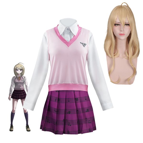 anime danganronpa v3 cosplay costumes akamatsu kaede school jk uniform shirt vest skirt socks wig set cos costumes for women, Black
anime danganronpa v3 cosplay costumes akamatsu kaede school jk uniform shirt vest skirt socks wig set cos costumes for women, Black