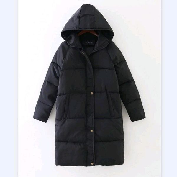 women's down & parkas 2021 winter padded jacket women mid-length thick loose large size hooded collar clothes, Black