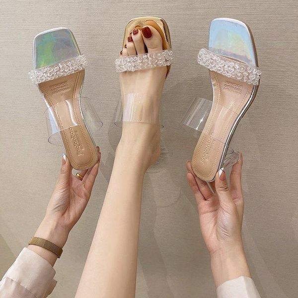 high-heeled sandals women wear a stylish korean version of slippers ladies, Black
high-heeled sandals women wear a stylish korean version of slippers ladies, Black