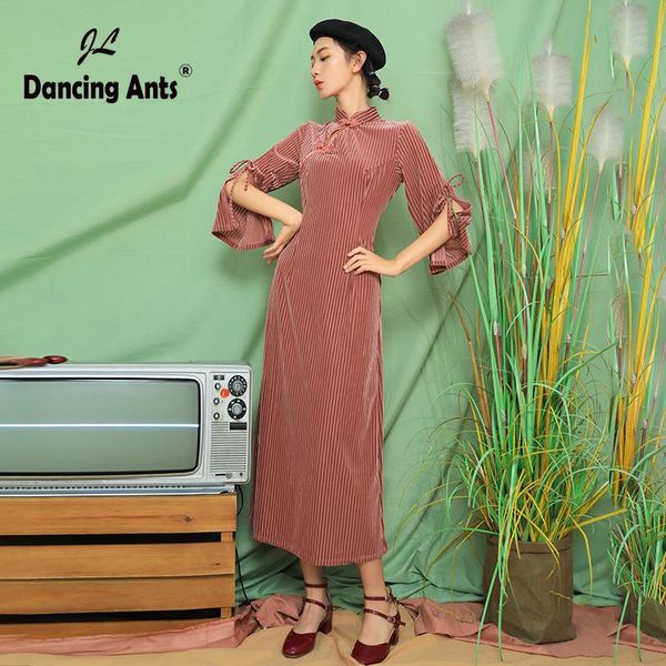 woman pencil dress retro chinese style solid pleuche three quarter sleeve mandarin collar handmade button maxi vestidos casual dresses, Black;gray
woman pencil dress retro chinese style solid pleuche three quarter sleeve mandarin collar handmade button maxi vestidos casual dresses, Black;gray