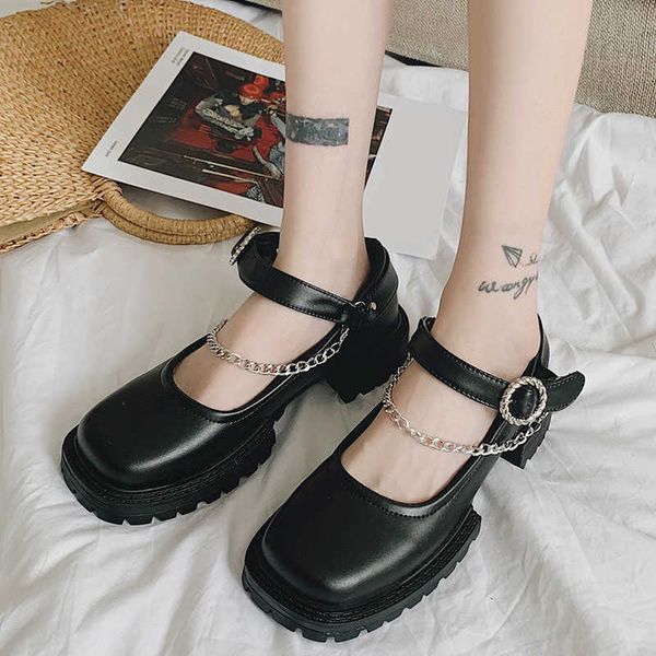 rimocy fashion chain buckle mary jane shoes women black gothic thick heels platform woman college style pu leather pumps 210528
rimocy fashion chain buckle mary jane shoes women black gothic thick heels platform woman college style pu leather pumps 210528