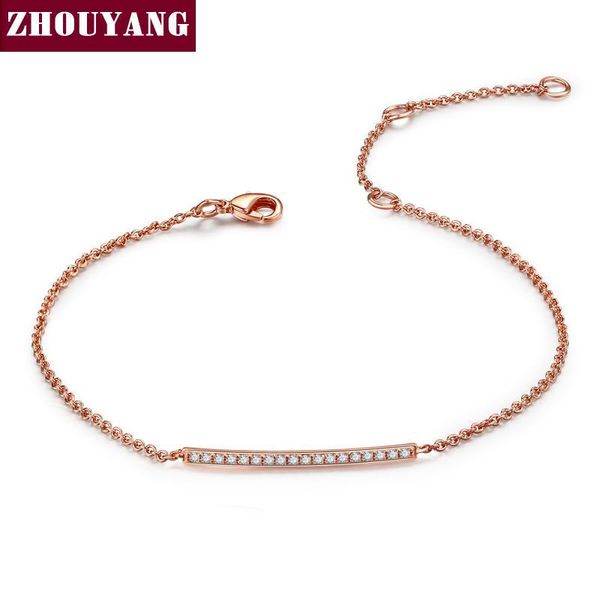 link, chain simple style rose gold color bracelet jewelry for women wedding gift zyh127, Black
link, chain simple style rose gold color bracelet jewelry for women wedding gift zyh127, Black