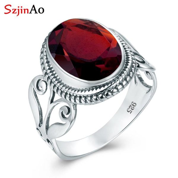 cluster rings szjinao fine jewellery elegant oval garnet ring s925 genuine gemstone romantic gift engagement women accessories, Golden;silver
cluster rings szjinao fine jewellery elegant oval garnet ring s925 genuine gemstone romantic gift engagement women accessories, Golden;silver