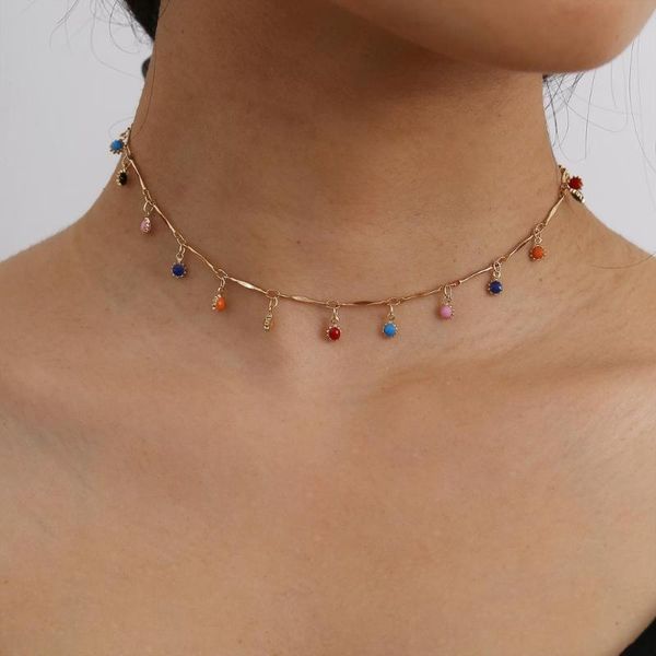 Fashion Bohemian Gold Color Pendant Necklace For Women Charming Colorful Stone Chain Handmade Party Jewelry Collier Collares Necklaces, Silver
Fashion Bohemian Gold Color Pendant Necklace For Women Charming Colorful Stone Chain Handmade Party Jewelry Collier Collares Necklaces, Silver