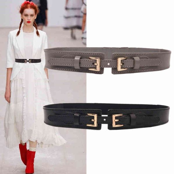first layer cowhide fashion elastic belt women's leather with dress coat suit waist seal, Black;brown
first layer cowhide fashion elastic belt women's leather with dress coat suit waist seal, Black;brown