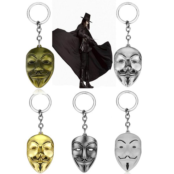 heyu moive jewelry v for vendetta anonymous mask hip hop pendant hacker mask alloy keychain fashion gaes chaveiro 5 colors, Silver
heyu moive jewelry v for vendetta anonymous mask hip hop pendant hacker mask alloy keychain fashion gaes chaveiro 5 colors, Silver