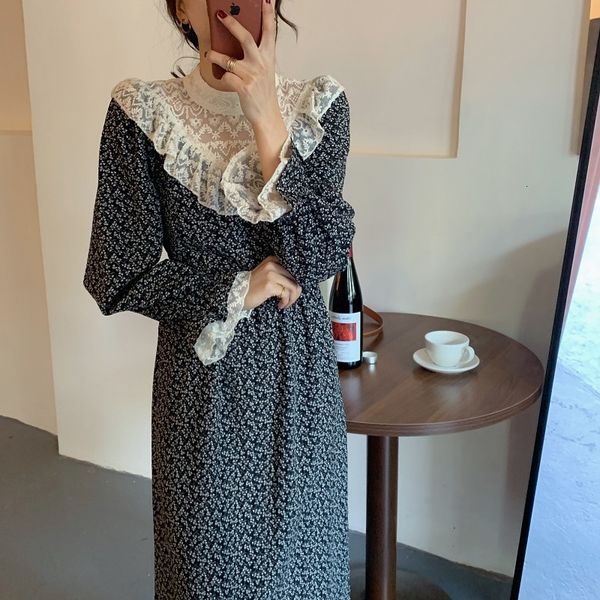 dresses spring lace patchwork floral printing elegant streetwear french lady women all match long es vestidos, Black;gray
dresses spring lace patchwork floral printing elegant streetwear french lady women all match long es vestidos, Black;gray