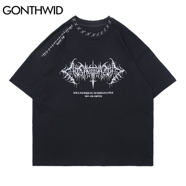 oversized tshirts streetwear hip hop embroidery punk rock gothic tees shirts harajuku fashion summer short sleeve 210602, White;black
oversized tshirts streetwear hip hop embroidery punk rock gothic tees shirts harajuku fashion summer short sleeve 210602, White;black