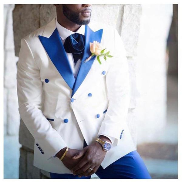 men's suits & blazers custom made double breasted white suit men set slim fit fashion royal blue trendy groom wedding tuxedo jacket pan, White;black
men's suits & blazers custom made double breasted white suit men set slim fit fashion royal blue trendy groom wedding tuxedo jacket pan, White;black