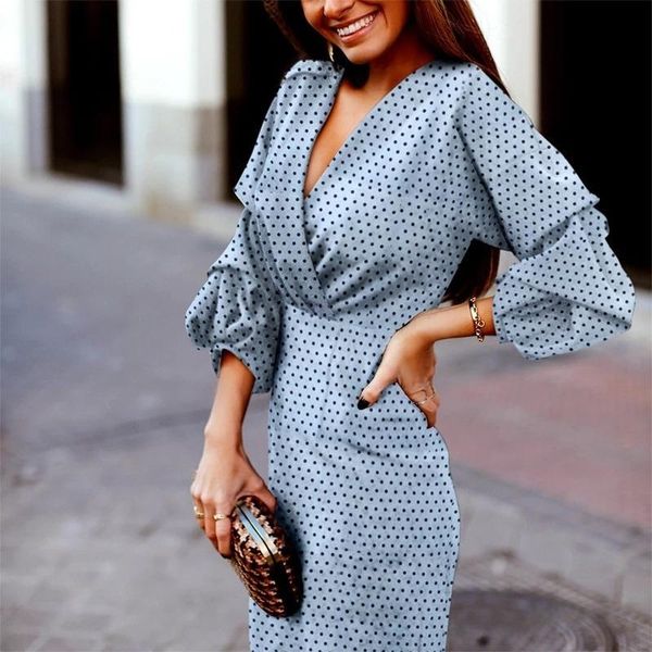 casual dresses 2021 fall ladies retro dress polka dot print slim party puff sleeve v neck elegant street high waist, Black;gray
casual dresses 2021 fall ladies retro dress polka dot print slim party puff sleeve v neck elegant street high waist, Black;gray