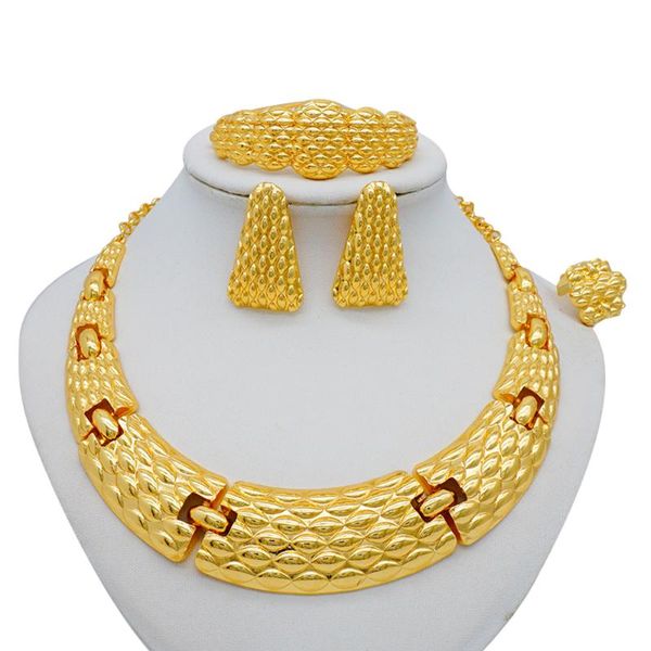earrings & necklace bridal fashion dubai gold jewelry sets nigerian for woman wedding african big beads jewellery set party gift accessories, Silver
earrings & necklace bridal fashion dubai gold jewelry sets nigerian for woman wedding african big beads jewellery set party gift accessories, Silver