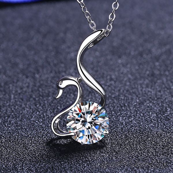 excellent cut diamond test passed d color high clarity moissanite swan pendant necklace chain silver 925 jewelry
excellent cut diamond test passed d color high clarity moissanite swan pendant necklace chain silver 925 jewelry