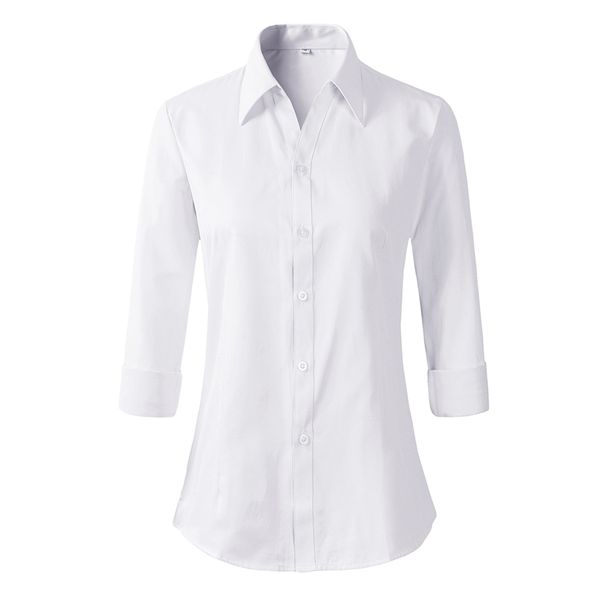 beninos long sleeve stretchy v neck office formal casual button down shirt blouse for women fit (xs-xl) 210730, White
beninos long sleeve stretchy v neck office formal casual button down shirt blouse for women fit (xs-xl) 210730, White