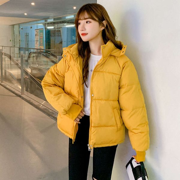 cotton padded clothes women's version loose winter hooded student short thickened cotton small coat, Black
cotton padded clothes women's version loose winter hooded student short thickened cotton small coat, Black
