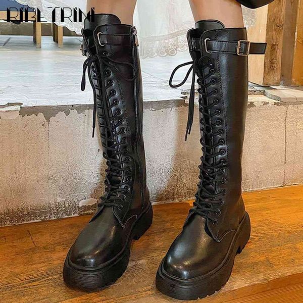 boots brand wees ladies luxury designer shoes lace female mid calf women platform autumn boots, Black
boots brand wees ladies luxury designer shoes lace female mid calf women platform autumn boots, Black