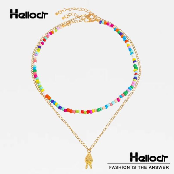 pendant necklaces hellodr fashion handmade beaded acrylic for women colorful resin strand metal chain finger punk beach jewelry, Silver
pendant necklaces hellodr fashion handmade beaded acrylic for women colorful resin strand metal chain finger punk beach jewelry, Silver