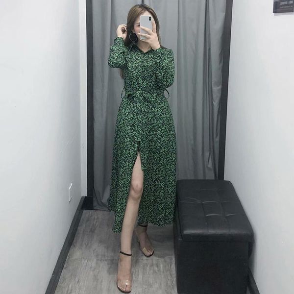 casual dresses summer maxi women floral print boho chiffon dress long sleeve turn down collar lady shirt vestidos green, Black;gray
casual dresses summer maxi women floral print boho chiffon dress long sleeve turn down collar lady shirt vestidos green, Black;gray