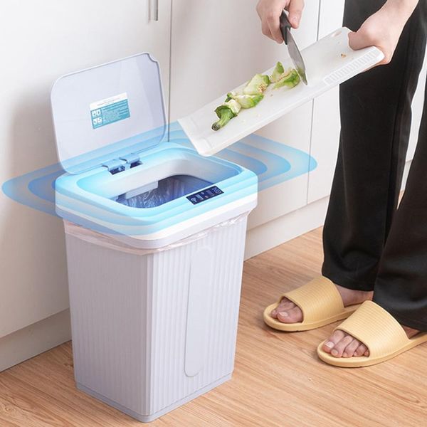 waste bins 16l touch-trash smart knock automatic infrared motion sensor with lid usb charging can for kitchen bathroom
waste bins 16l touch-trash smart knock automatic infrared motion sensor with lid usb charging can for kitchen bathroom