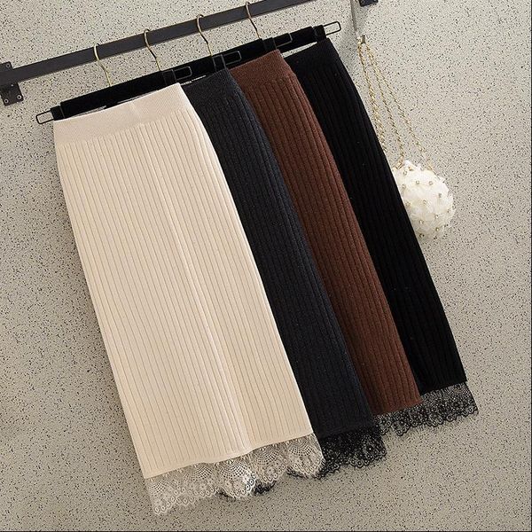 korean womens skirt autumn knitted high waist one step split elastic bag hip stitching women, Black
korean womens skirt autumn knitted high waist one step split elastic bag hip stitching women, Black