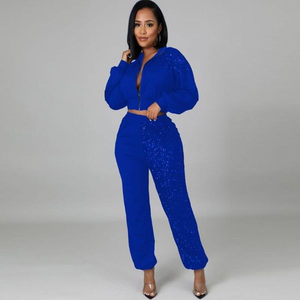 women's two piece pants women set outfits spring autumn tracksuit zipper sequins and casual sport suit winter 2 sets outfit, White
women's two piece pants women set outfits spring autumn tracksuit zipper sequins and casual sport suit winter 2 sets outfit, White