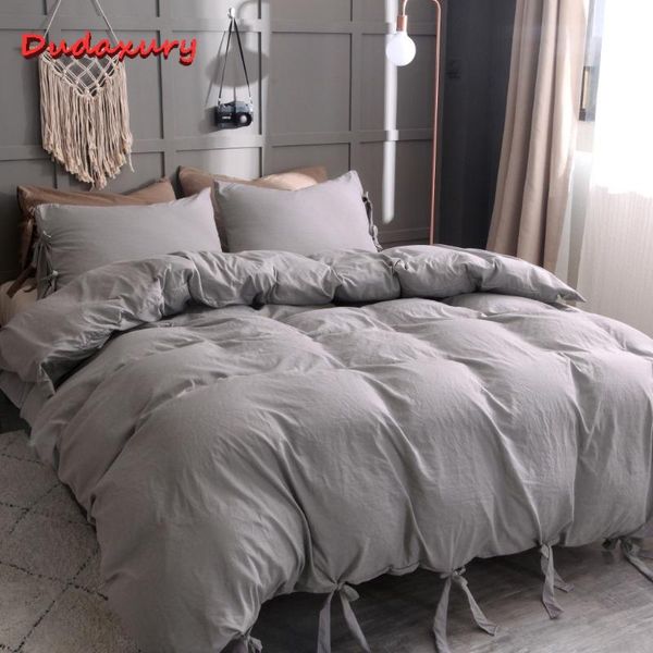 bedding sets dudaxury solid color is soft and comfortable 2/3pcs duvet cover king lace-up pillowcase
bedding sets dudaxury solid color is soft and comfortable 2/3pcs duvet cover king lace-up pillowcase