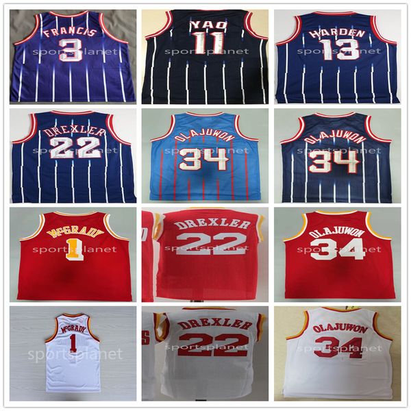 men retro basketball james 13 harden jerseys stitched vintage hakeem 34 olajuwon tracy steve 22 drexler 1 mcgrady 3 francis yao clyde 11 min, Black;red
men retro basketball james 13 harden jerseys stitched vintage hakeem 34 olajuwon tracy steve 22 drexler 1 mcgrady 3 francis yao clyde 11 min, Black;red