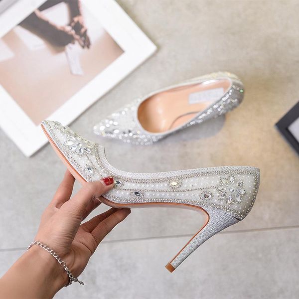 luxury crystal wedding shoes for women pointed toe stilettos high heels rhinestone cinderella pumps dress, Black
luxury crystal wedding shoes for women pointed toe stilettos high heels rhinestone cinderella pumps dress, Black