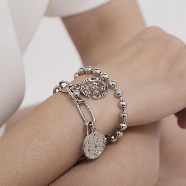 charm bracelets punk copper beads thick chain round anaglyph star for women vintage geometric bracelet jewelry gift xr2732, Golden;silver
charm bracelets punk copper beads thick chain round anaglyph star for women vintage geometric bracelet jewelry gift xr2732, Golden;silver