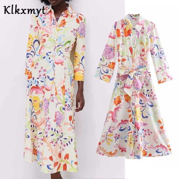 klkxmyt za summer dress women fashion floral print midi casual button-up with belt female party es vestidos 210527, Black;gray
klkxmyt za summer dress women fashion floral print midi casual button-up with belt female party es vestidos 210527, Black;gray