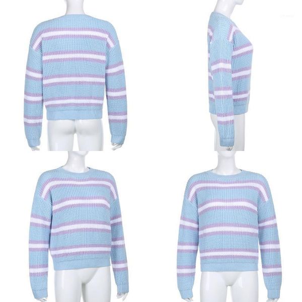 women's sweaters women long sleeve o-neck loose sweater contrast color striped knit jumper m5te, White;black
women's sweaters women long sleeve o-neck loose sweater contrast color striped knit jumper m5te, White;black