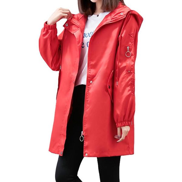 women's trench coats spring autumn coat women causal with hood elastic waistband mid long female casaco feminin casacos femininos mante, Tan;black
women's trench coats spring autumn coat women causal with hood elastic waistband mid long female casaco feminin casacos femininos mante, Tan;black