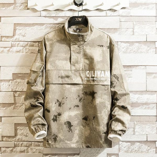 men's jackets men spring safari style vogue fad mens hip hop hooded jacket male oversize korean streetwear camouflage coat, Black;brown
men's jackets men spring safari style vogue fad mens hip hop hooded jacket male oversize korean streetwear camouflage coat, Black;brown