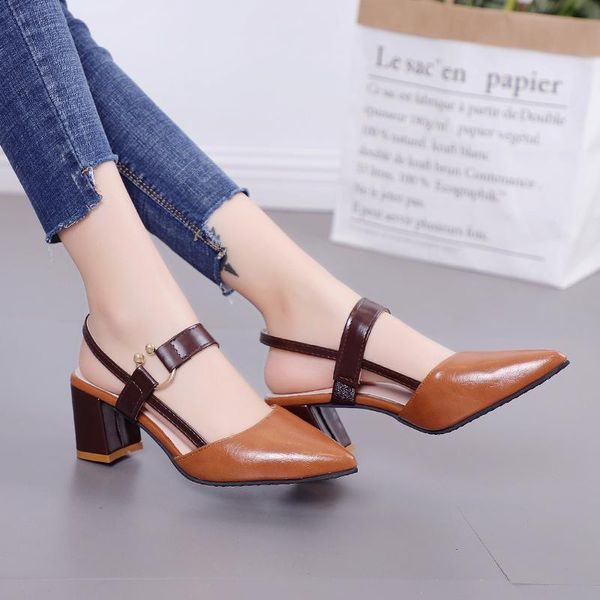 big size 34-42 woman sandals 2021 summer style women sandalias mujer pointed toe sandal high heels pumps zapatos 72c08, Black
big size 34-42 woman sandals 2021 summer style women sandalias mujer pointed toe sandal high heels pumps zapatos 72c08, Black