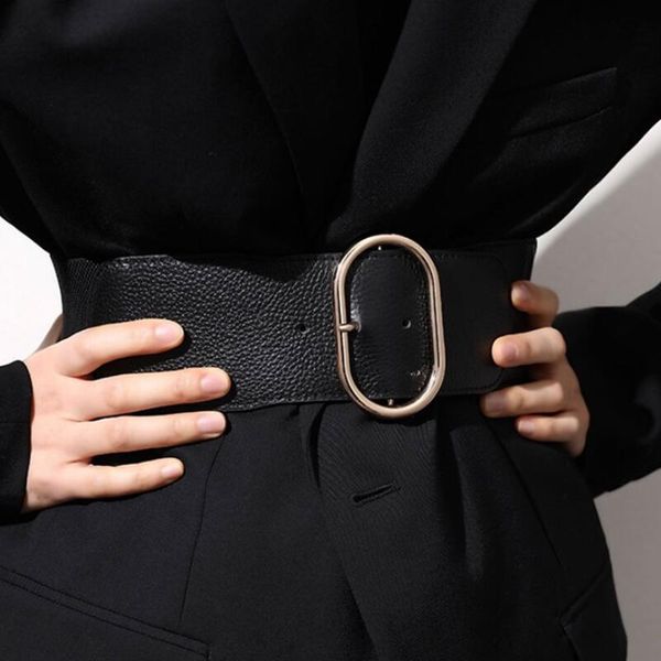 belts women's runway fashion genuine leather cummerbunds female dress corsets waistband decoration wide belt r748, Black;brown
belts women's runway fashion genuine leather cummerbunds female dress corsets waistband decoration wide belt r748, Black;brown