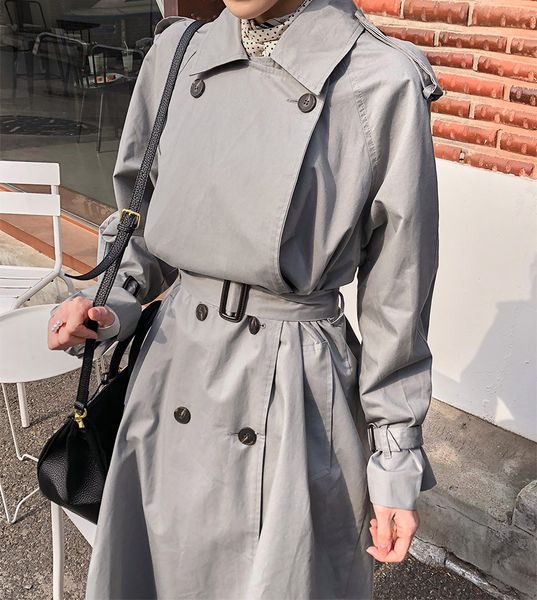 women's trench coats korean-style spring and autumn thin fitting upper female waist embracing mid-length casual jacket of trench coat i, Tan;black
women's trench coats korean-style spring and autumn thin fitting upper female waist embracing mid-length casual jacket of trench coat i, Tan;black