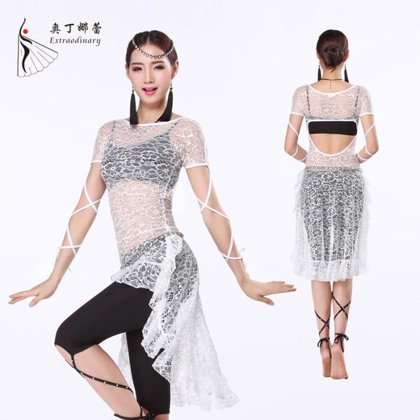 stage wear belly dance costumes lace siamese clothes training suit short sleeved summer zdvz, Black;red
stage wear belly dance costumes lace siamese clothes training suit short sleeved summer zdvz, Black;red