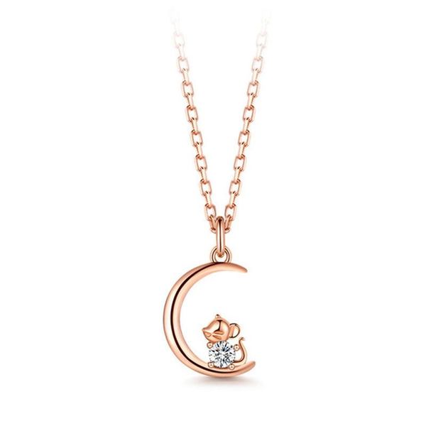 pendant necklaces zircon necklace for women girl child birthday gift moon cute mouse rose gold gem jewelry, Silver
pendant necklaces zircon necklace for women girl child birthday gift moon cute mouse rose gold gem jewelry, Silver