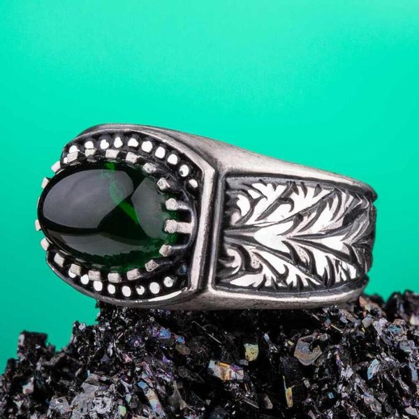 cluster rings silver men green zircon gemstone ring king design handmade jewelery vintage acceessory, Golden;silver
cluster rings silver men green zircon gemstone ring king design handmade jewelery vintage acceessory, Golden;silver