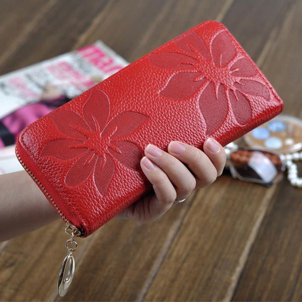genuine leather women long clutch wallet large capacity wallets female purse lady purses phone pocket card holder cartera mujer, Red;black
genuine leather women long clutch wallet large capacity wallets female purse lady purses phone pocket card holder cartera mujer, Red;black