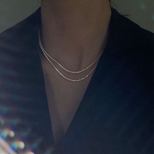 pure silver s925 sparkling clavicle chain plain naked necklace for women
pure silver s925 sparkling clavicle chain plain naked necklace for women