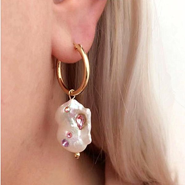 boho natural freshwater baroque large pearl material ab women's earrings 2020 charm statement jewelry 2020, Silver
boho natural freshwater baroque large pearl material ab women's earrings 2020 charm statement jewelry 2020, Silver